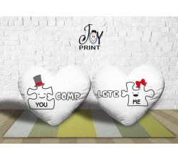 Coppia di cuscini  Personalizzati Love PUZZLE