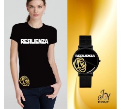 Tshirt+orologio Resilienza nero e oro