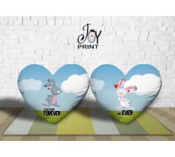 Coppia di cuscini  Personalizzati Love RABBIT