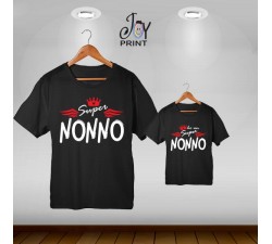 Coordinato t shirt festa dei nonni Eroi nero