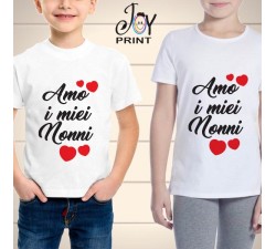 T Shirt bambino Festa dei Nonni Vi amo