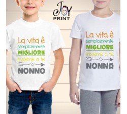 T Shirt bambino Festa dei Nonni Bella Vita