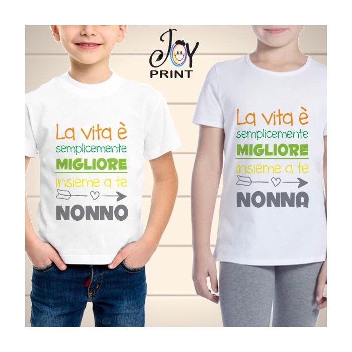 T Shirt bambino Festa dei Nonni Bella Vita