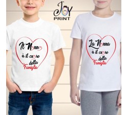 T Shirt bambino Festa dei Nonni Heart Family