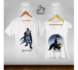 Coppia di tshirt Batman e Catwoman