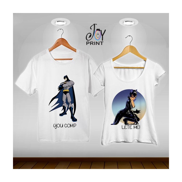 Coppia di tshirt Batman e Catwoman