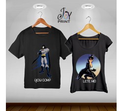 Coppia di tshirt Batman e Catwoman