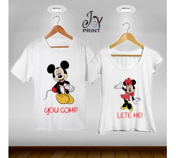 Coppia di tshirt Topolino e Minnie