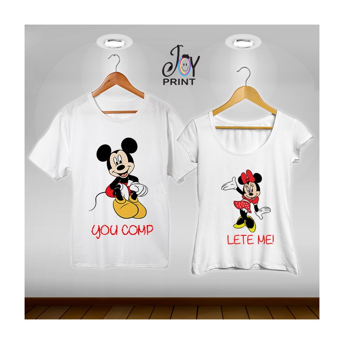 Coppia di tshirt Topolino e Minnie