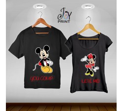 Coppia di tshirt Topolino e Minnie