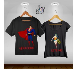 Coppia di tshirt Superman e Wonderwoman