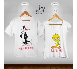 Coppia di tshirt Gatto Silvestro