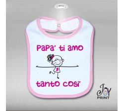 Bavaglino festa del papà ti amo tanto - idea regalo