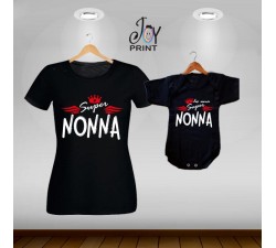 Coordinato t shirt festa dei nonni Eroi nero