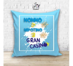 Cuscino Personalizzato idea regalo Festa dei nonni Gran casino