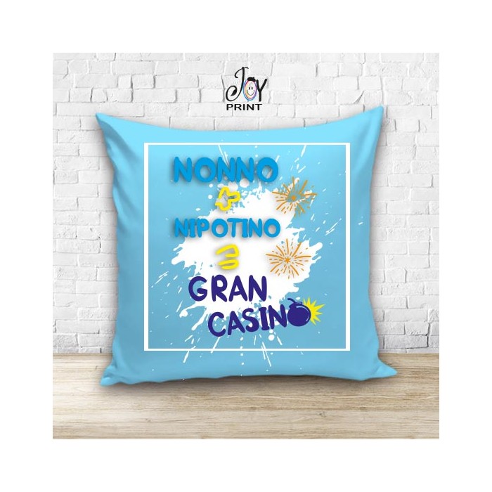 Cuscino Personalizzato idea regalo Festa dei nonni Gran casino