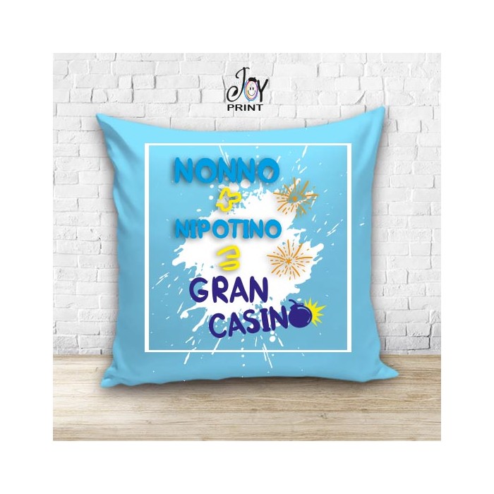 Cuscino Personalizzato idea regalo Festa dei nonni Gran casino