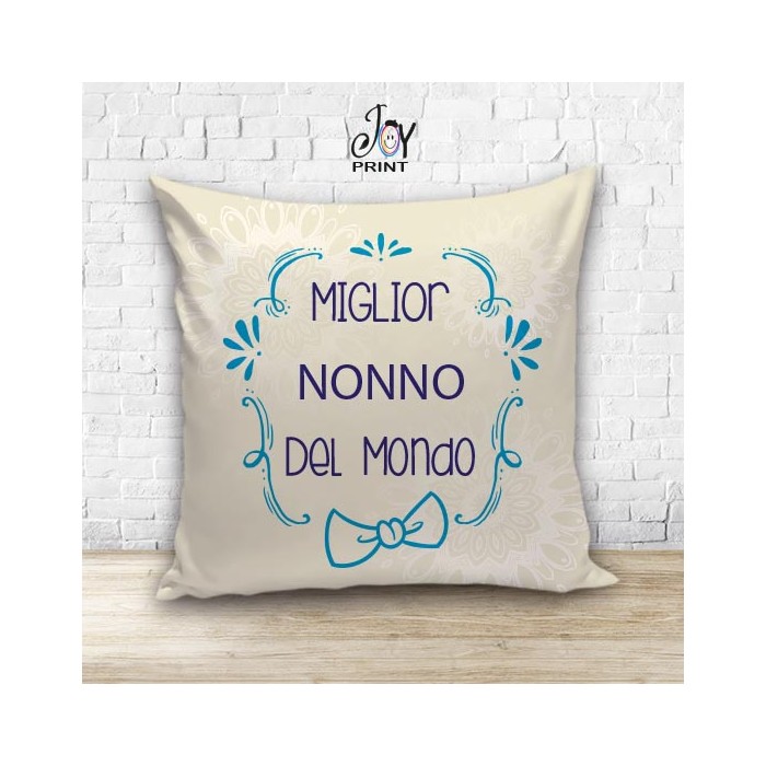 Cuscino Personalizzato idea regalo Festa dei nonni Miglior del Mondo