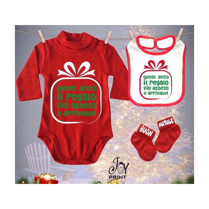 Tris Baby Natale Personalizzato Regalo