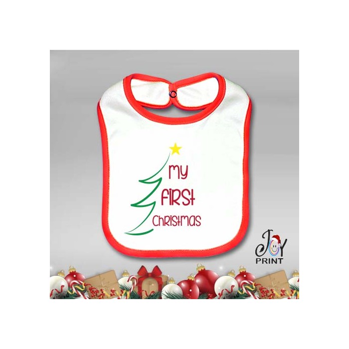 Bavetto Bavetta Bavaglino Personalizzato Natalizio Christmas Tree Idea Regalo