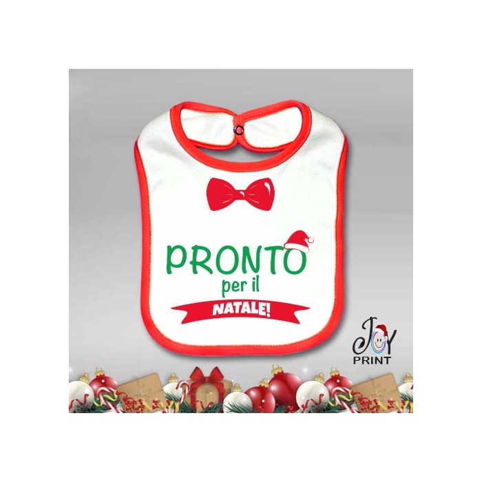 Bavetto Bavetta Bavaglino Personalizzato Natalizio Preparativi Idea Regalo