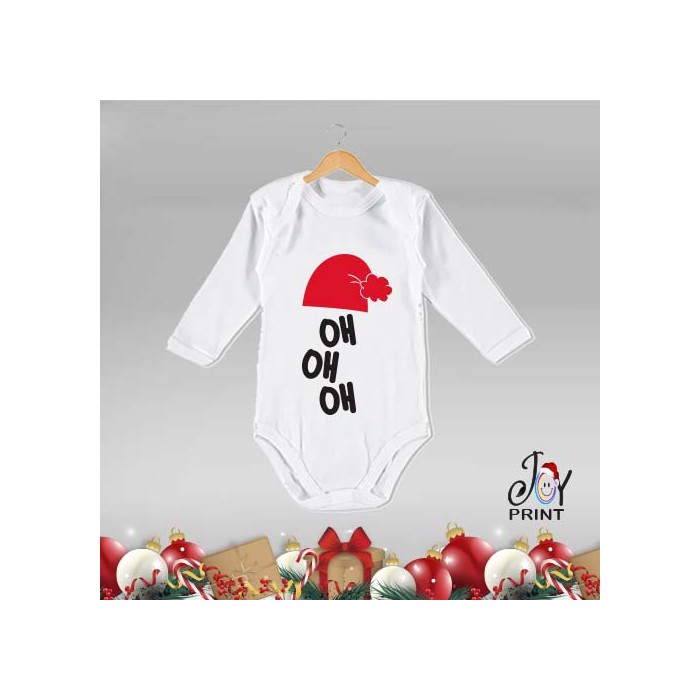 Body Neonato Personalizzato Natalizio Oh Oh Oh