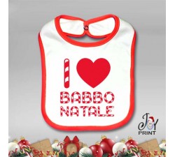 Bavetto Bavetta Bavaglino Personalizzato Natalizio Amore Idea Regalo