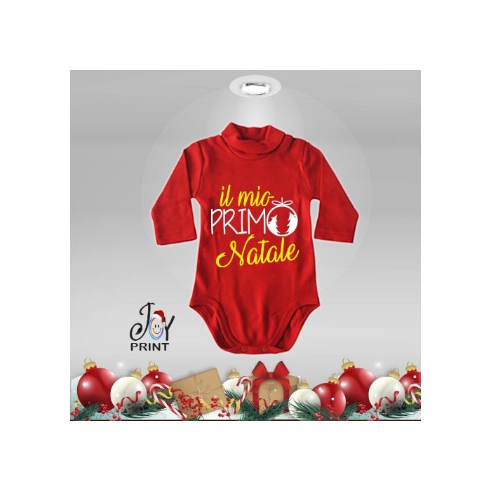 Body Lupetto Neonato Personalizzato Natalizio Il mio Primo Natale