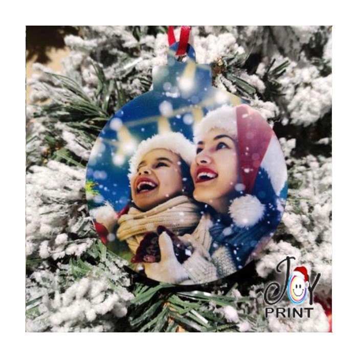 Addobbo Palla in Plexiglass di Natale Personalizzata con foto Idea Regalo Addobbo Palla in Plexiglass di Natale Personalizzata con foto Idea Regalo