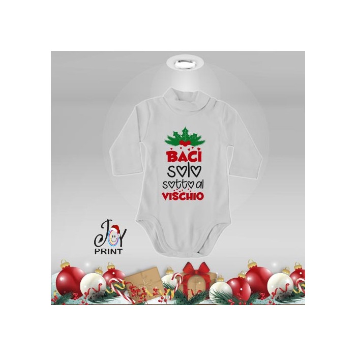 Body Lupetto Neonato Personalizzato Natalizio Baci Baci