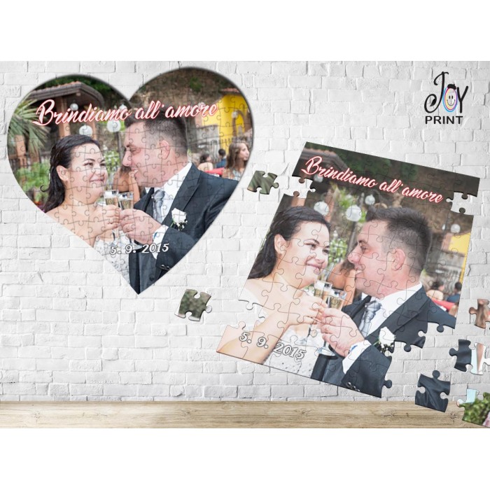 Puzzle Personalizzato con foto e frase Love Modello Puzzle