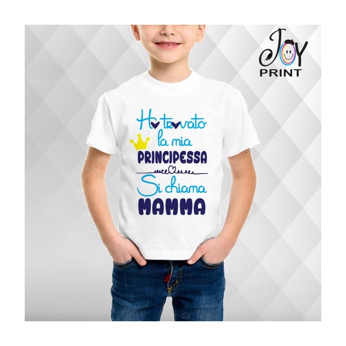 T Shirt bambino Festa della Mamma La Mia Principessa