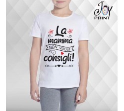 T Shirt bambino Festa della Mamma No consigli