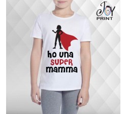 T Shirt bambino Festa della Mamma Super mamma