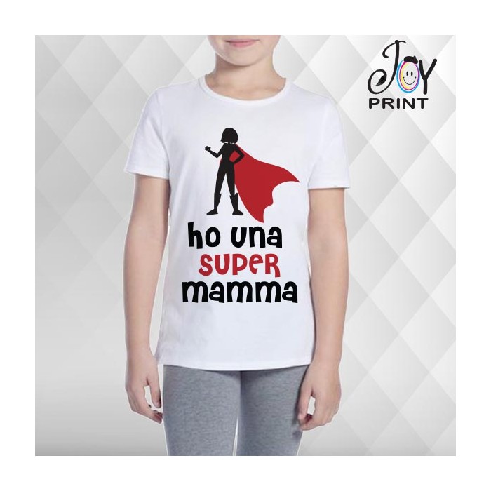 T Shirt bambino Festa della Mamma Super mamma