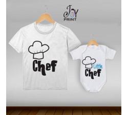 Coordinato t shirt festa del papà Chef - idea regalo