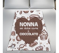 Plaid Personalizzato Festa dei Nonni Ciocolate