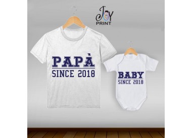 Coppia di t shirt Padre e Figlio t shirt festa del papa regali Sesso Maschietto Taglia uomo S Taglia bambino body 1 mese