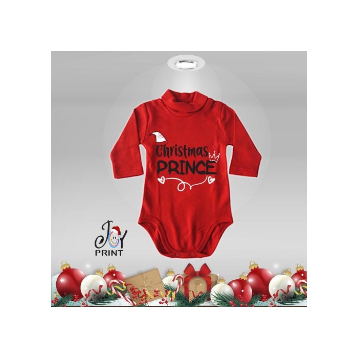 Body Lupetto Neonato Personalizzato Natalizio Christmas Royals Idea Regalo