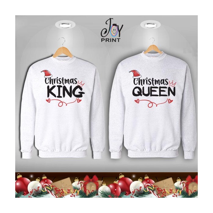 Coppia di felpe Personalizzate Natale Christmas Royals Idea Regalo