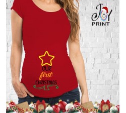 Maglia Premaman Personalizzata Natalizia Primo Alberello Idea Regalo