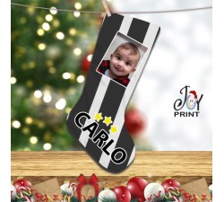 Calza Befana Personalizzata Con Foto e Nome Idea Regalo Juve Calcio Misure  50 centimetri