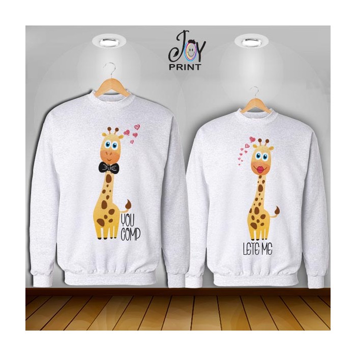 Coppia di felpe Personalizzate Love Giraff