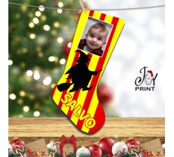 Calza Befana Personalizzata Con Foto e Nome Idea Regalo Benevento Calcio