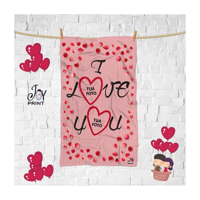 Plaid Personalizzato con Foto love PETALI