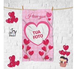 Plaid Personalizzato con Foto love FIORI D'AMORE