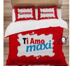 Copripiumino con Federe Personalizzato Ti Amo Maxy idea regalo