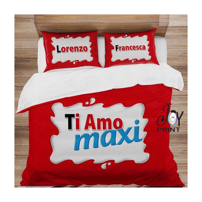 Copripiumino con Federe Personalizzato Ti Amo Maxy idea regalo