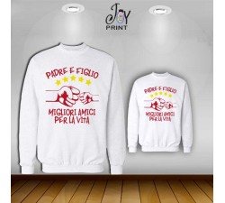 Coppia di felpe festa del papà Migliori Amici - idea regalo