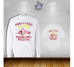 Coppia di felpe festa del papà Migliori Amici - idea regalo